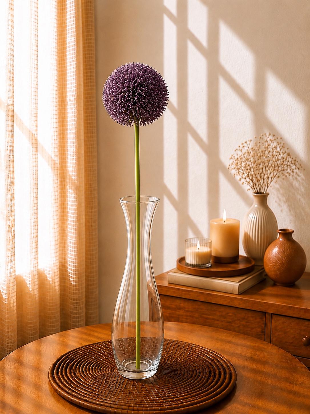 Artificial Dandelion Ball Stem Faux Flower for Vase Decor Wedding Styling and Home Decor