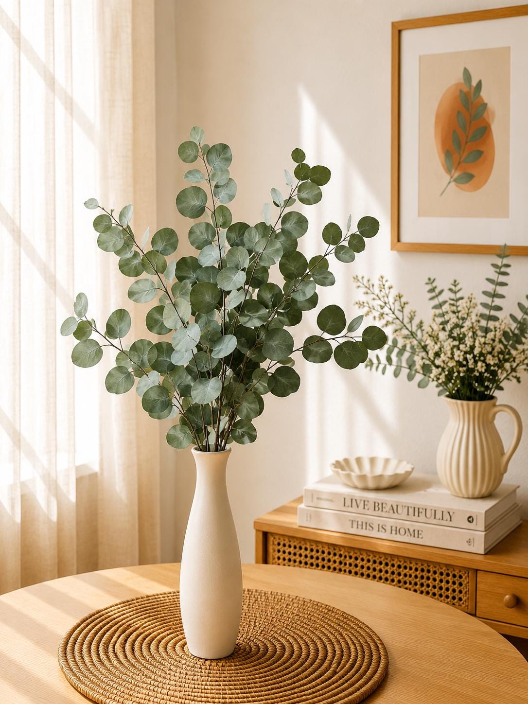 Preserved Eucalyptus Apple Leaves Bunch Dried