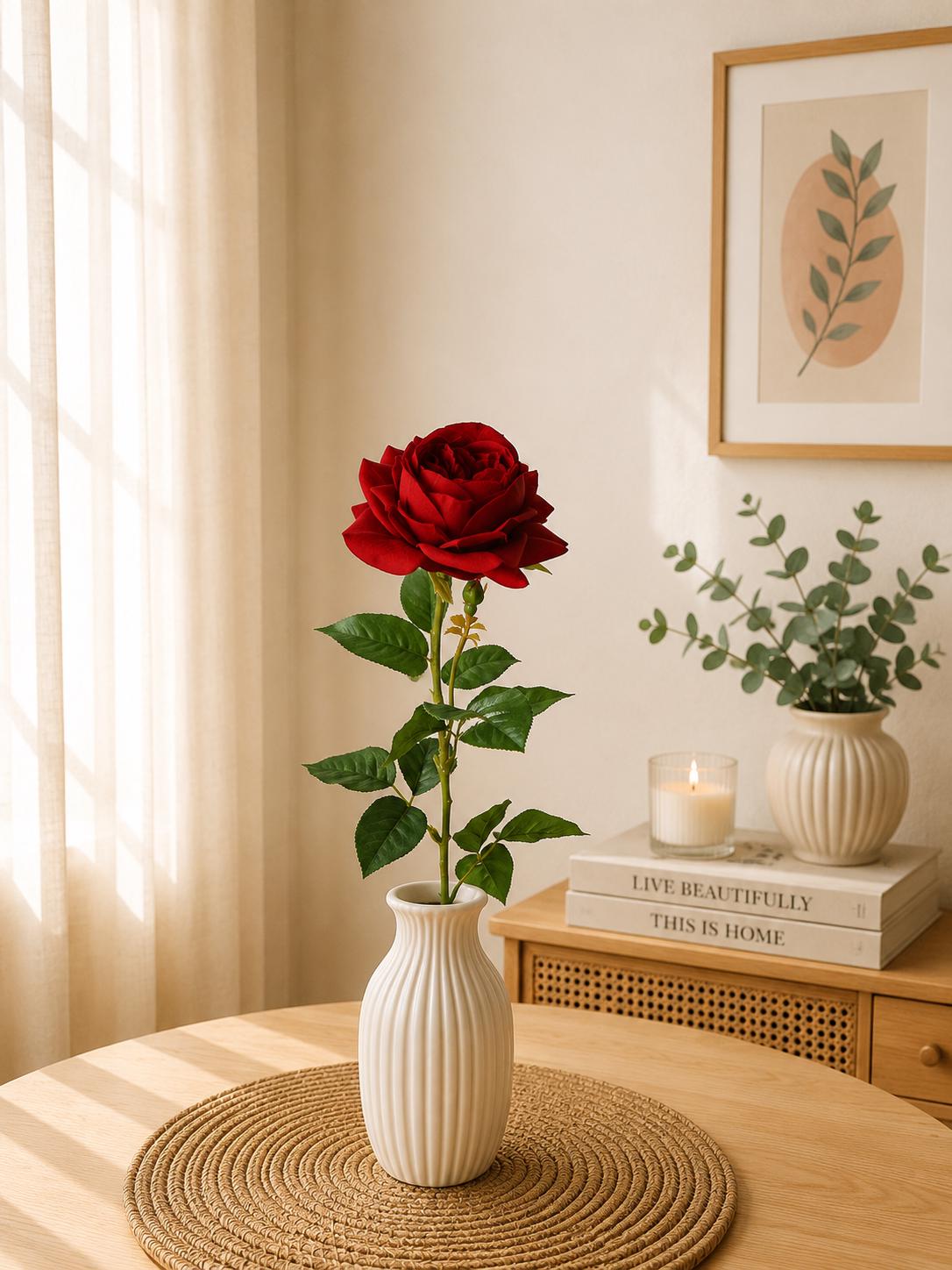 Real Touch Juliet Rose Stem: Silk Flower for Wedding Decor Home Styling