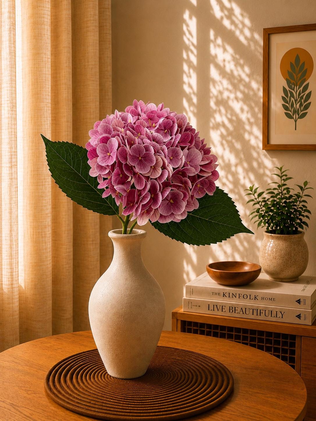 Faux Hydrangea Flower