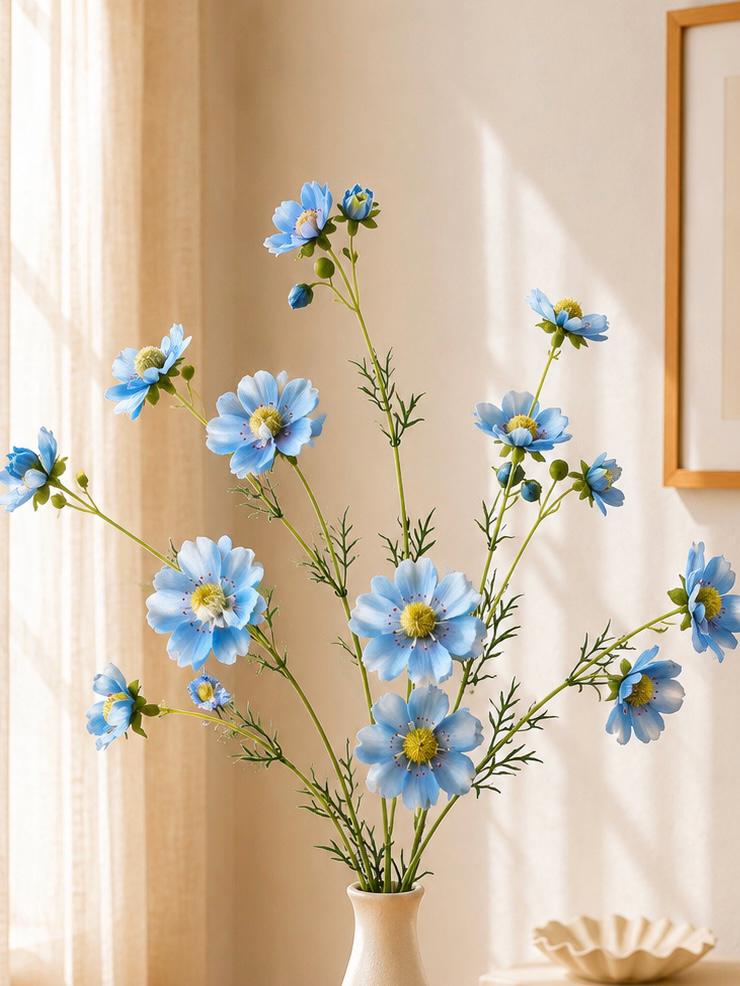 Silk Daisy Stem Faux Wildflower Branch