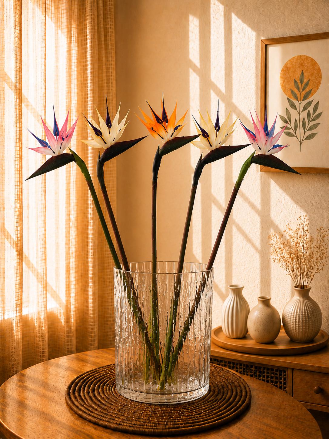 Faux Bird of Paradise Stem: Tropical Flower for Vase Decor, Wedding Styling
