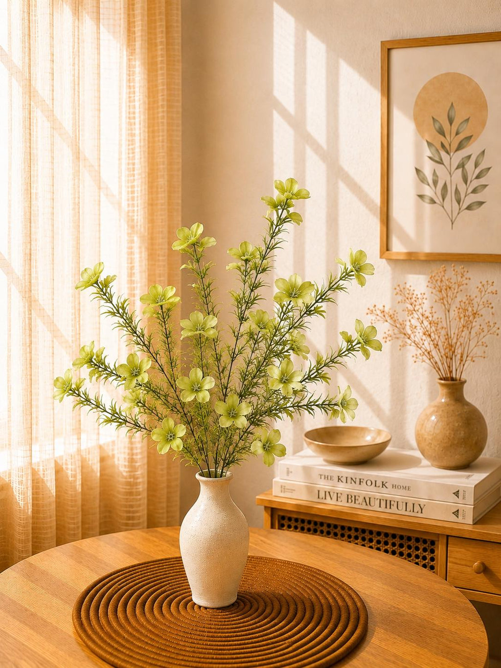 Silk Wildflower Branch Faux Flower Stem