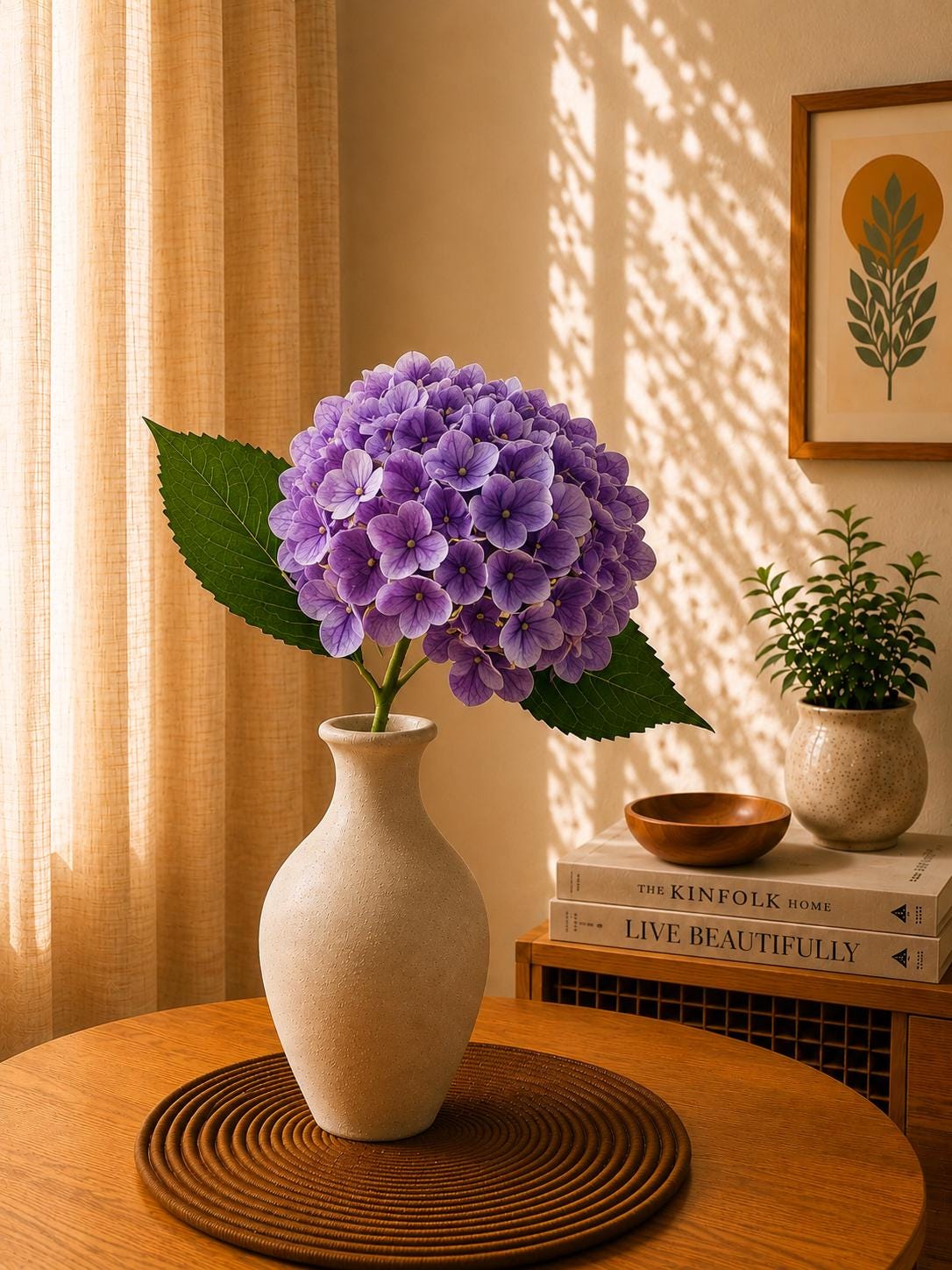 Faux Hydrangea Flower
