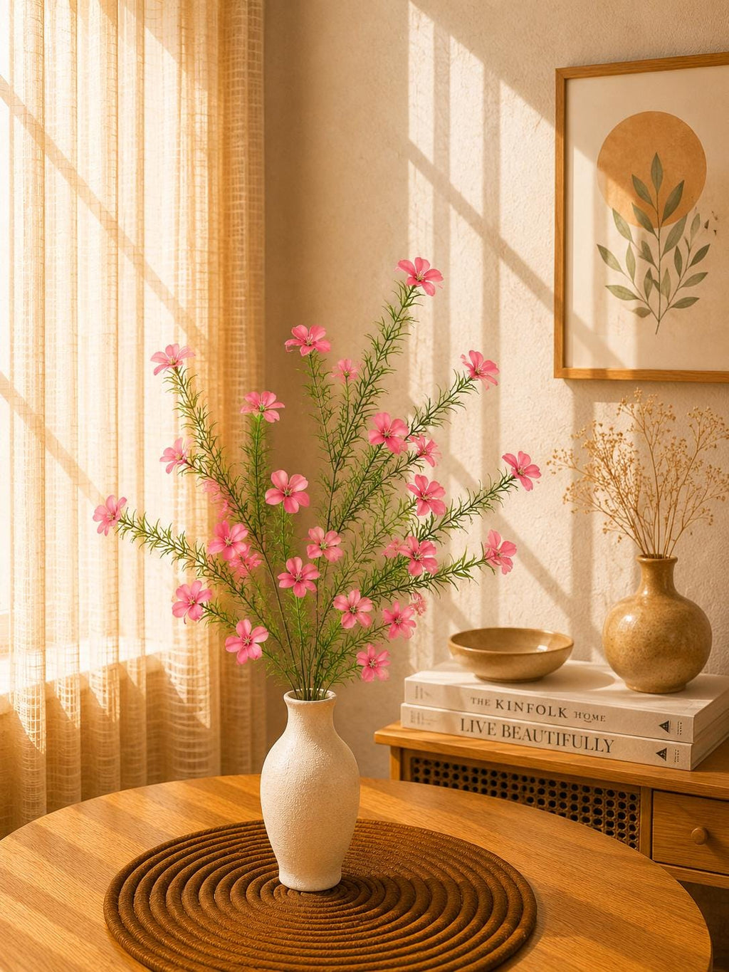 Silk Wildflower Branch Faux Flower Stem