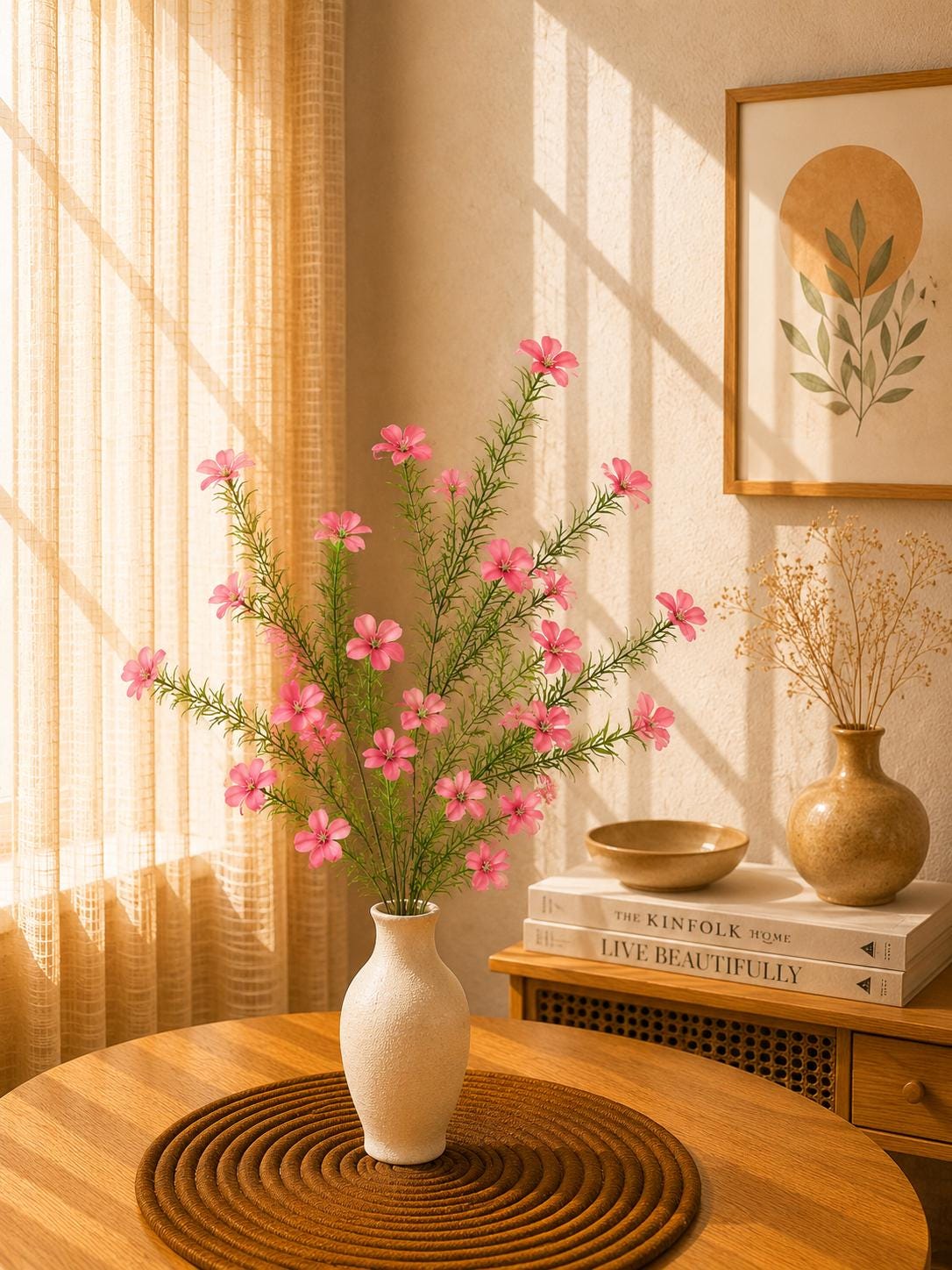 Silk Wildflower Branch Faux Flower Stem