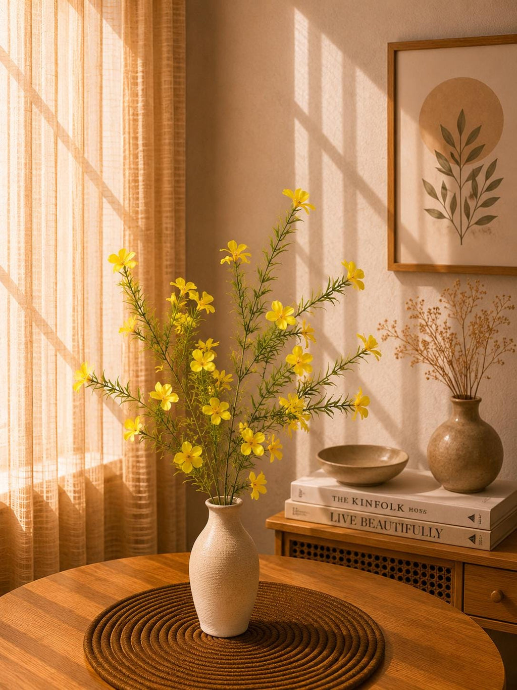 Silk Wildflower Branch Faux Flower Stem