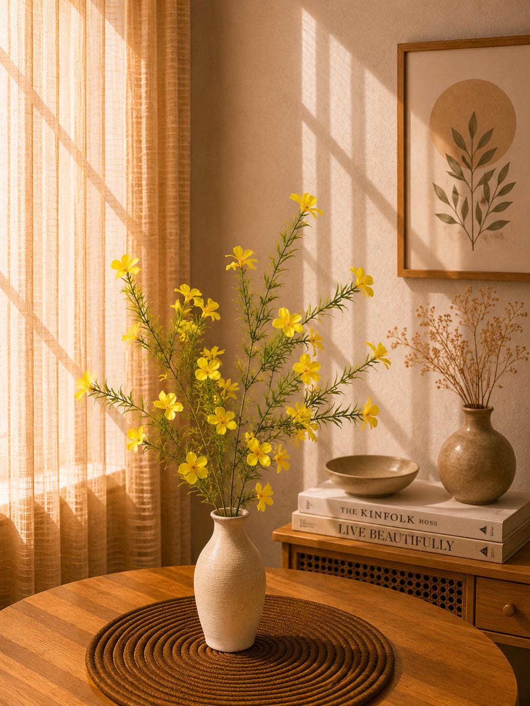 Silk Wildflower Branch Faux Flower Stem