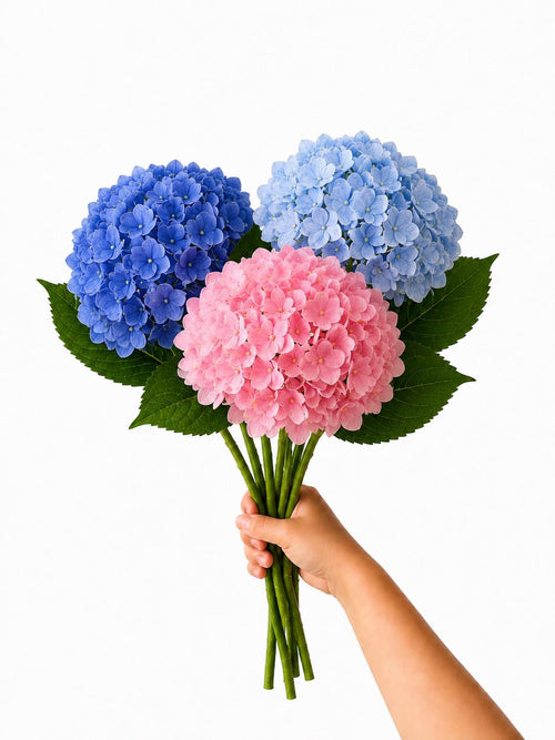Artificial Hydrangea Stem Faux Hydrangea Flower Branch for Wedding Decor and Home Vase Styling