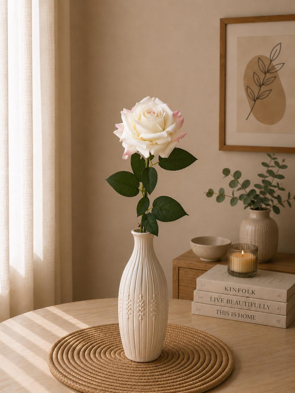 Silk Austin Rose Stem