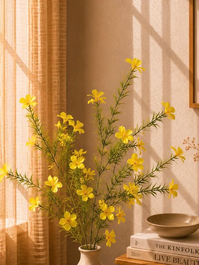 Silk Wildflower Branch Faux Flower Stem