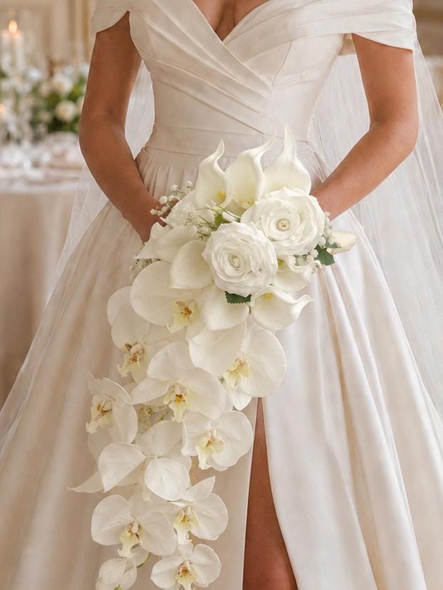 Orchid Bouquet, Cascading Bridal Bouquet
