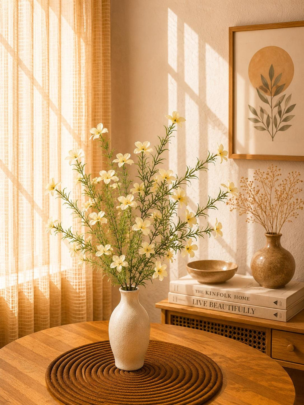 Silk Wildflower Branch Faux Flower Stem