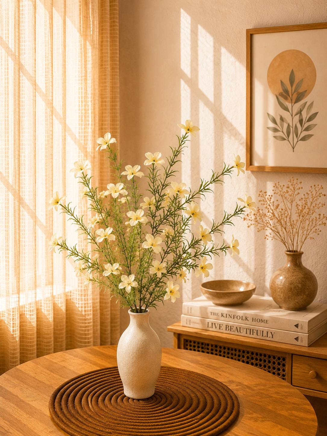 Silk Wildflower Branch Faux Flower Stem