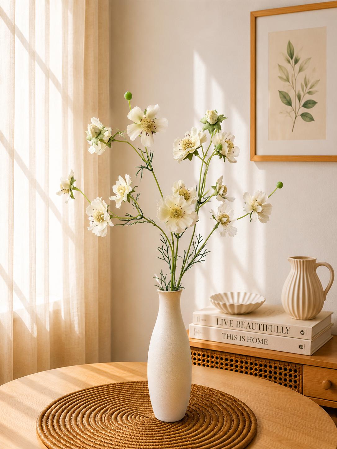 Silk Daisy Stem Faux Wildflower Branch
