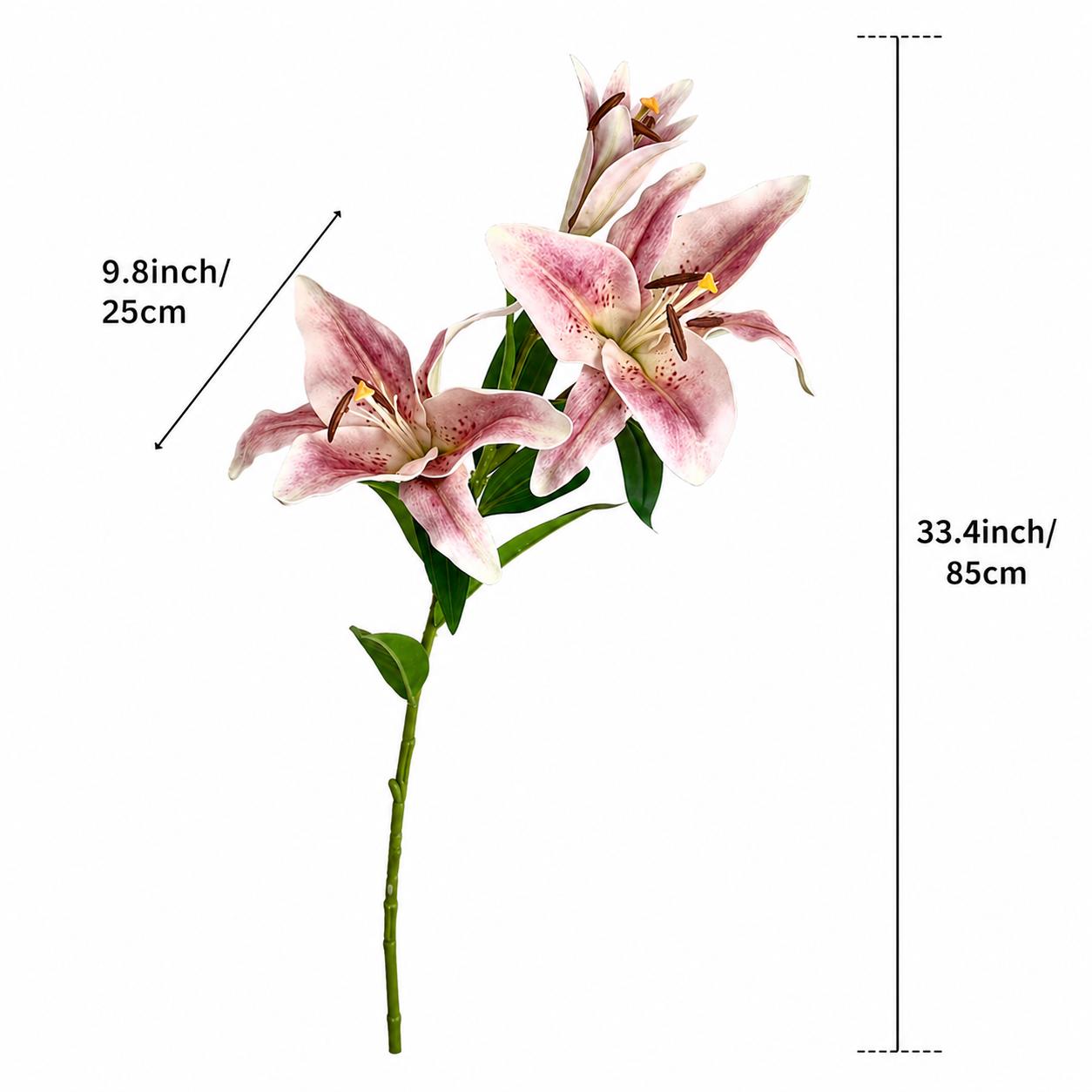 Real Touch Lily Stem, Lifelike Silk Flowers, Wedding Centerpieces, Home Decoration Arrangement