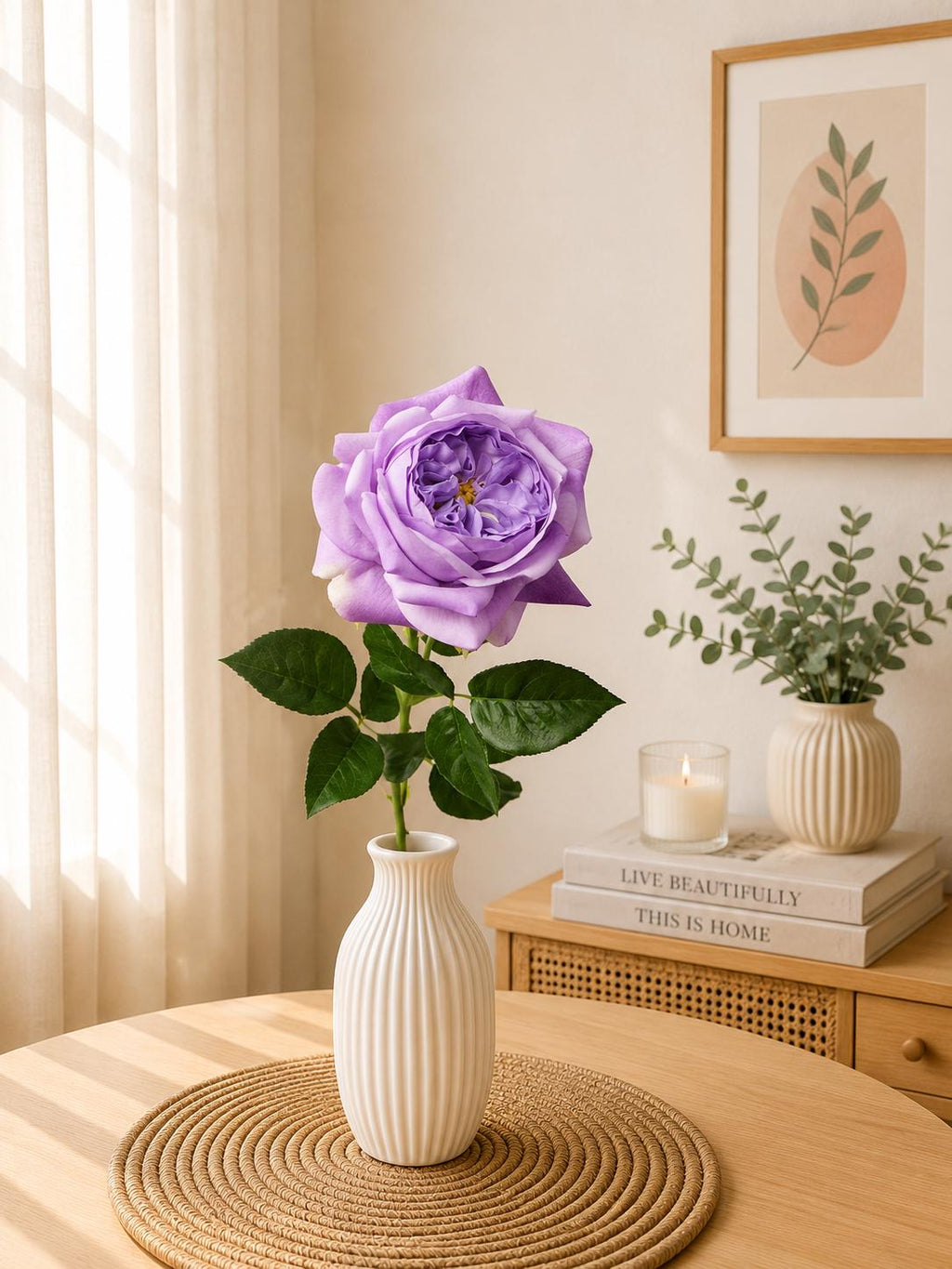 Real Touch Juliet Rose Stem: Silk Flower for Wedding Decor Home Styling