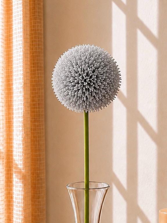 Faux Dandelion Ball Stem Flower