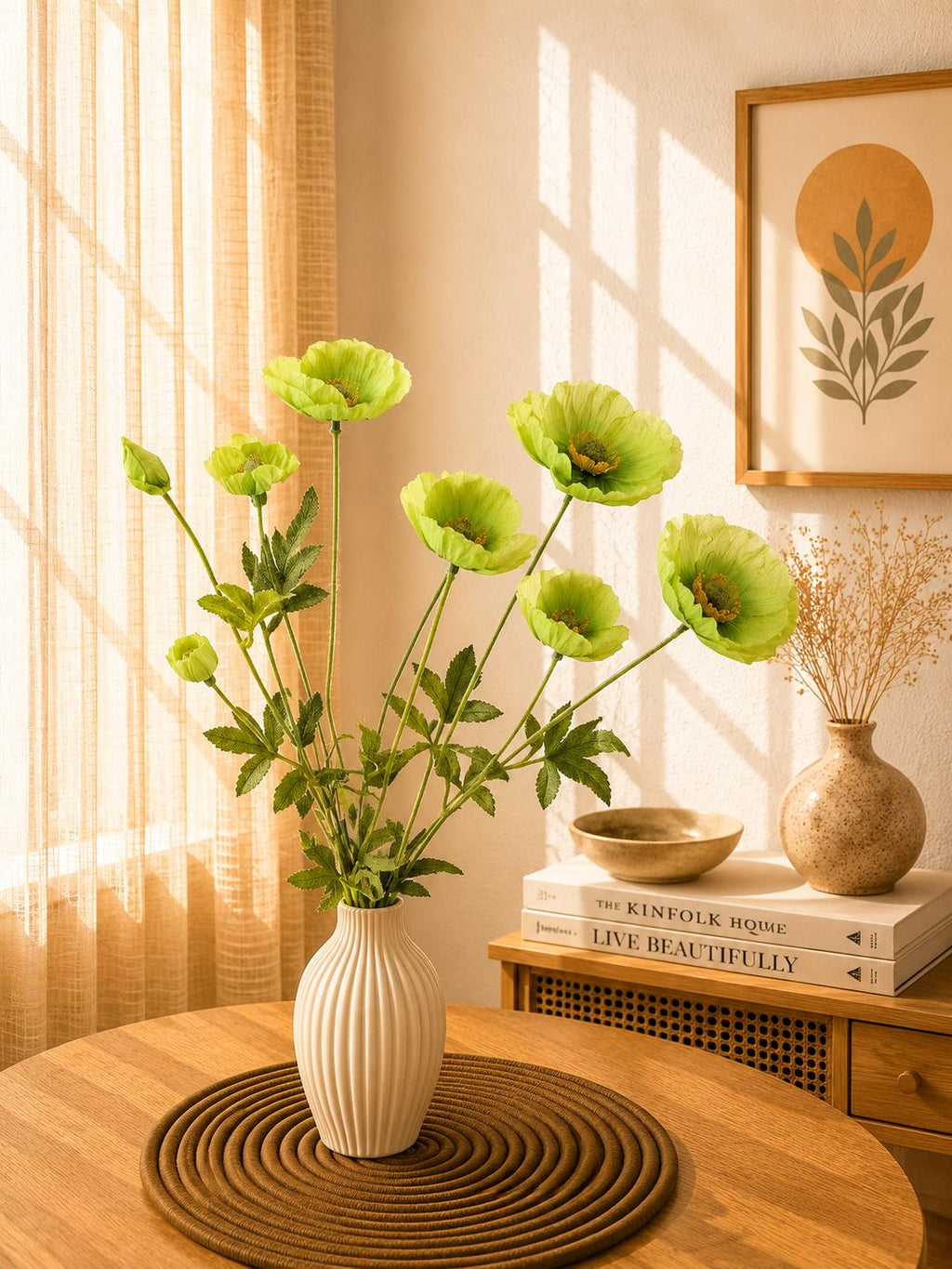 Artificial Flower Stem Faux Floral Branch for Vase Decor Home Styling and Photography Props