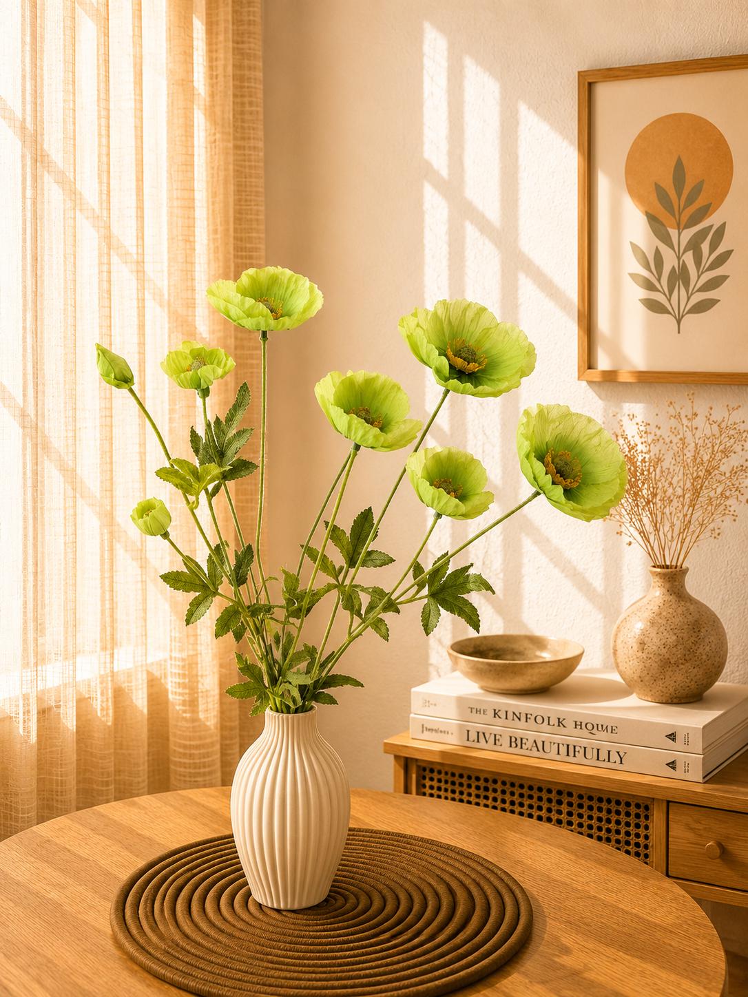 Artificial Flower Stem Faux Floral Branch for Vase Decor Home Styling and Photography Props