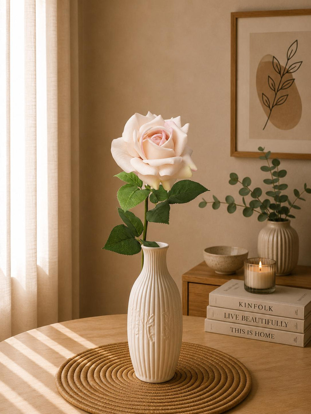 Silk Austin Rose Stem