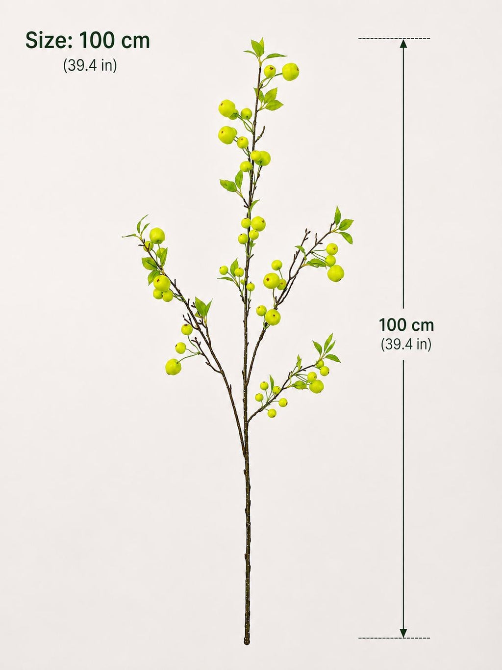 Green Apple Branches Faux Fruit Stems