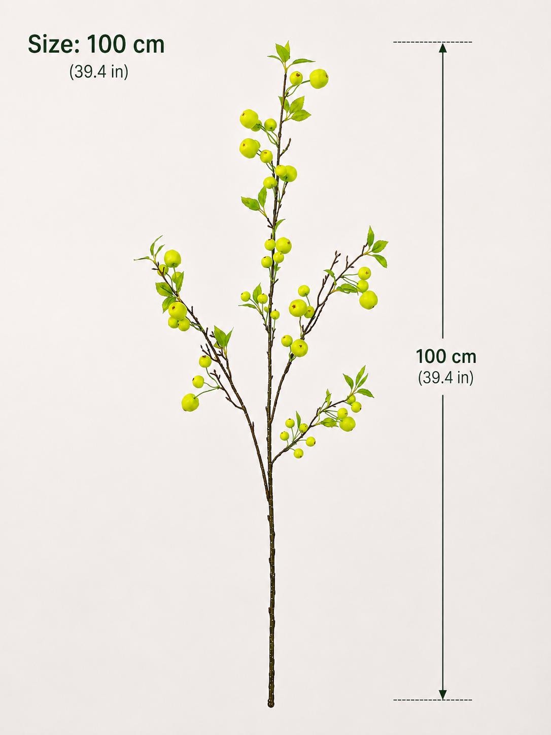Green Apple Branches Faux Fruit Stems