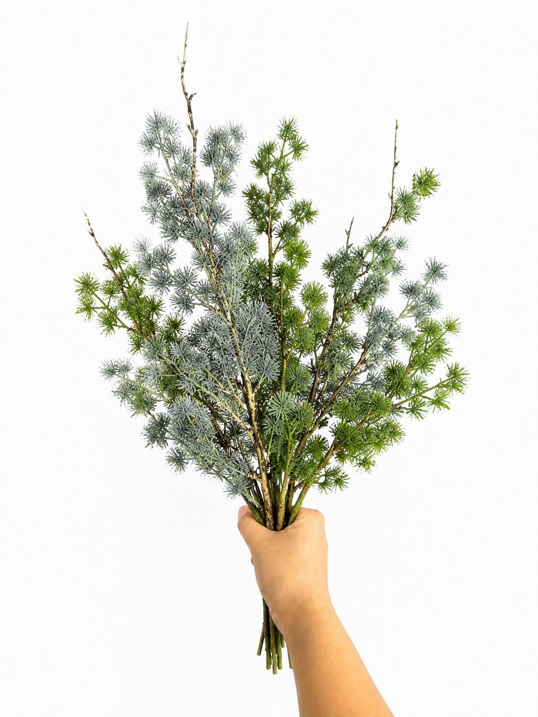 Long Pine Needle Branch Faux Greenery Stem for Vase Decor, Wedding Styling, Home Decor