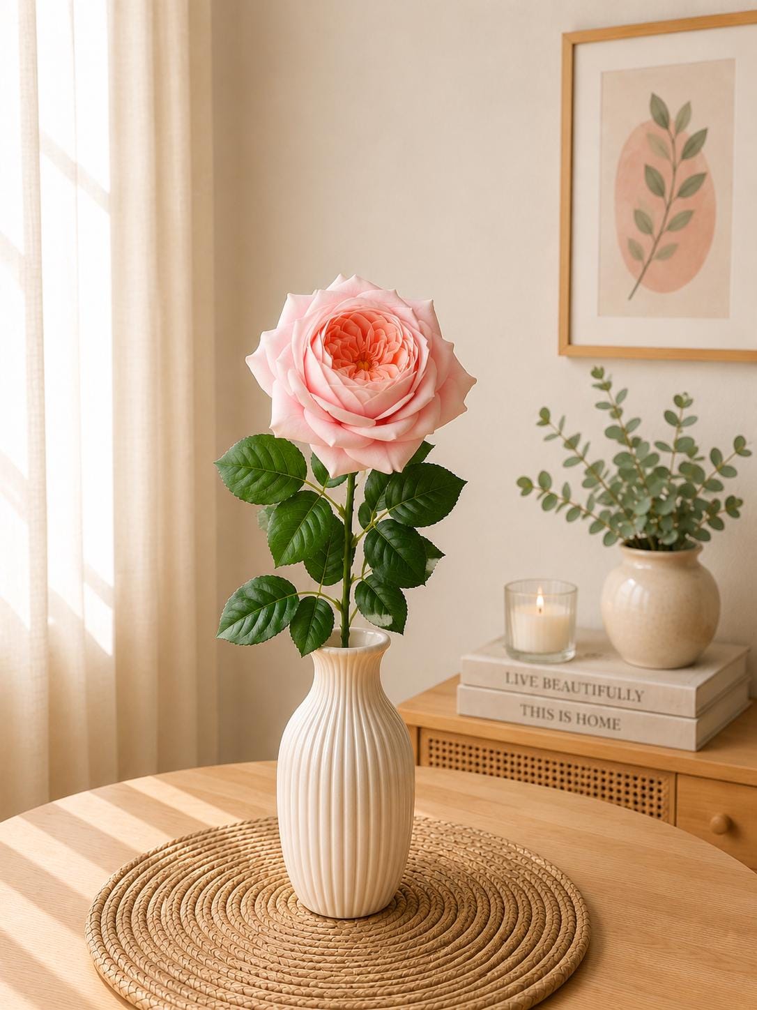 Real Touch Juliet Rose Stem: Silk Flower for Wedding Decor Home Styling