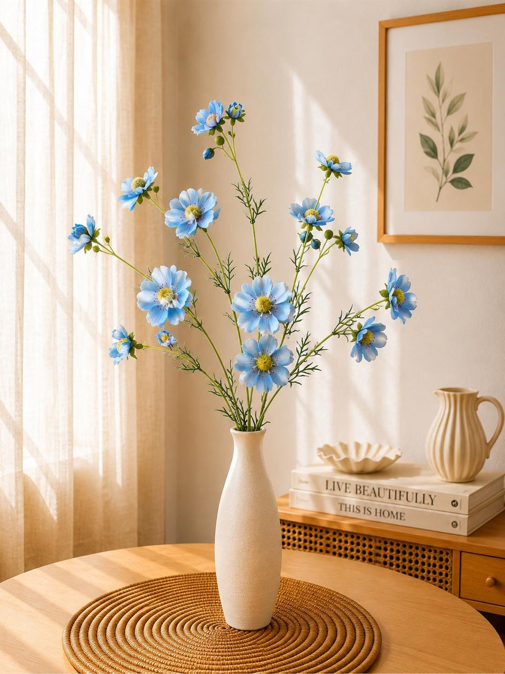 Silk Daisy Stem Faux Wildflower Branch