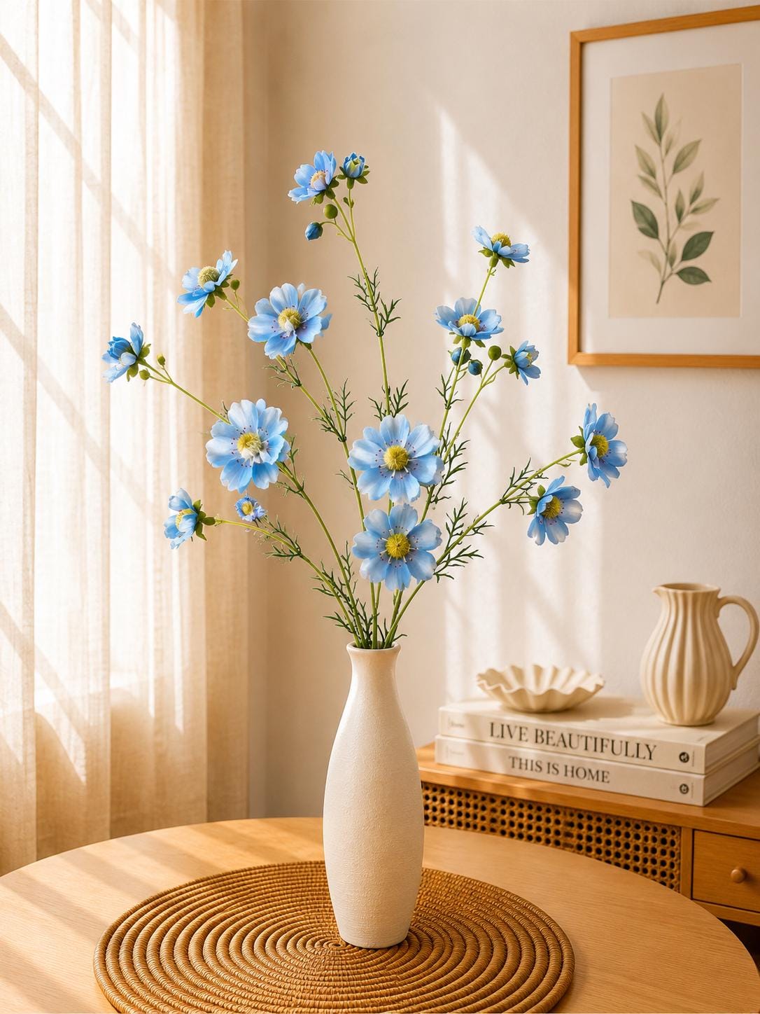 Silk Daisy Stem Faux Wildflower Branch
