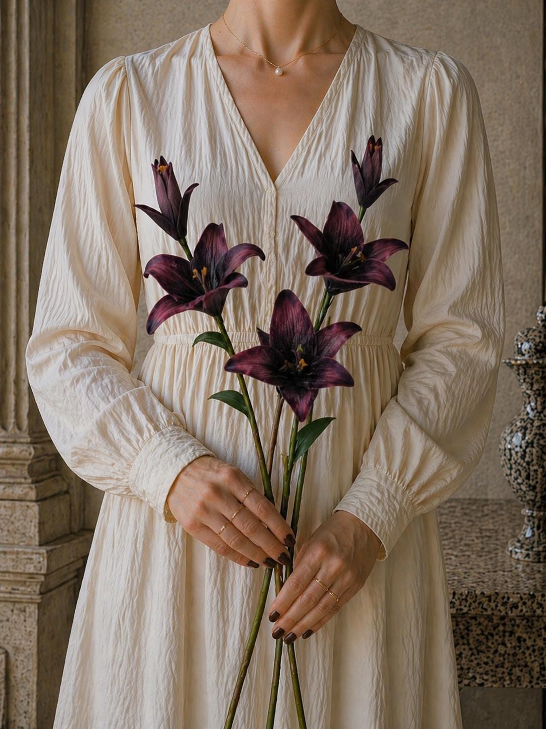 Real Touch Lily Stem, Lifelike Silk Flowers, Wedding Centerpieces, Home Decoration Arrangement