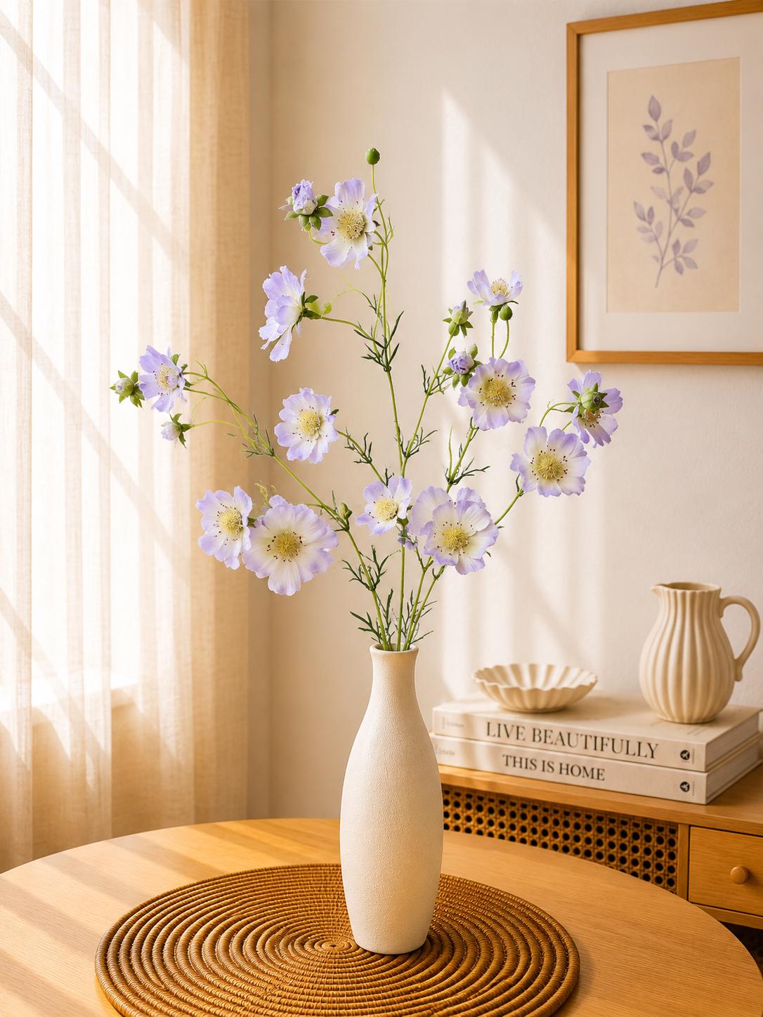 Silk Daisy Stem Faux Wildflower Branch