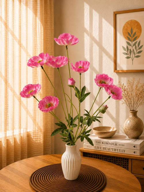 Artificial Flower Stem Faux Floral Branch for Vase Decor Home Styling and Photography Props