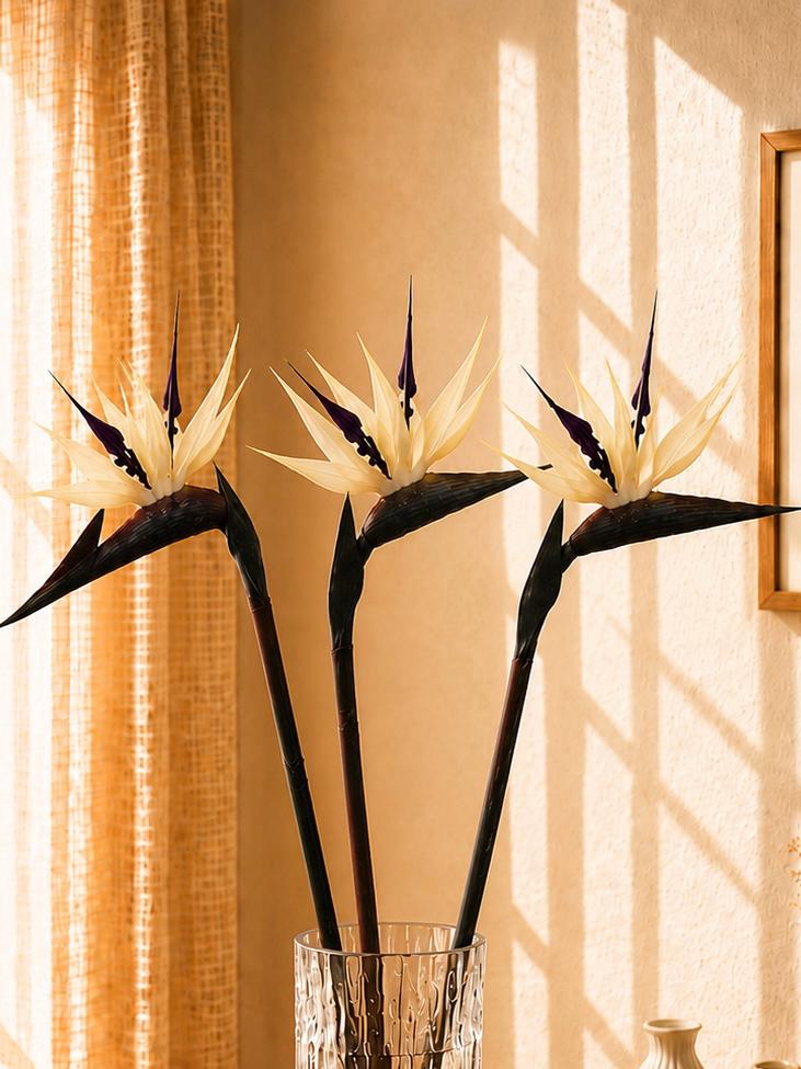 Faux Bird of Paradise Stem: Tropical Flower for Vase Decor, Wedding Styling