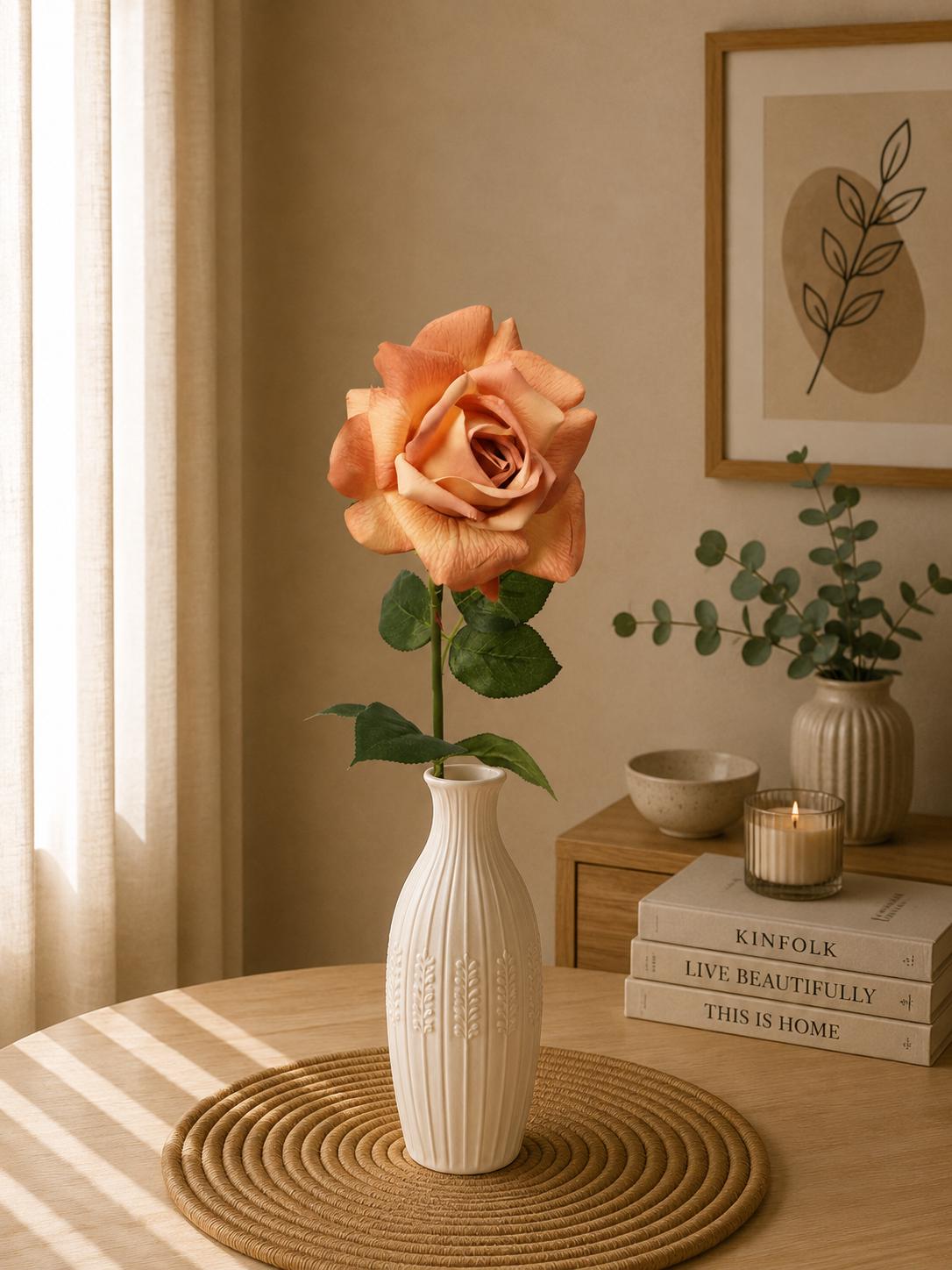 Real Touch Silk Austin Rose Stem