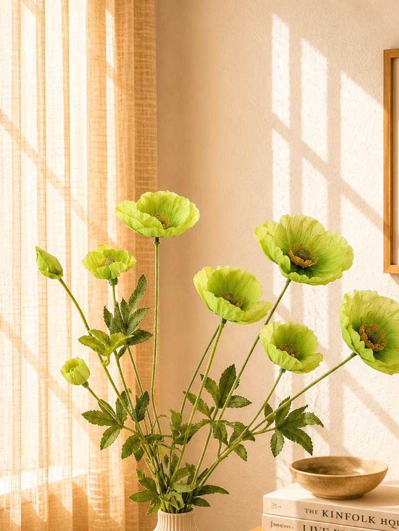 Artificial Flower Stem Faux Floral Branch for Vase Decor Home Styling and Photography Props