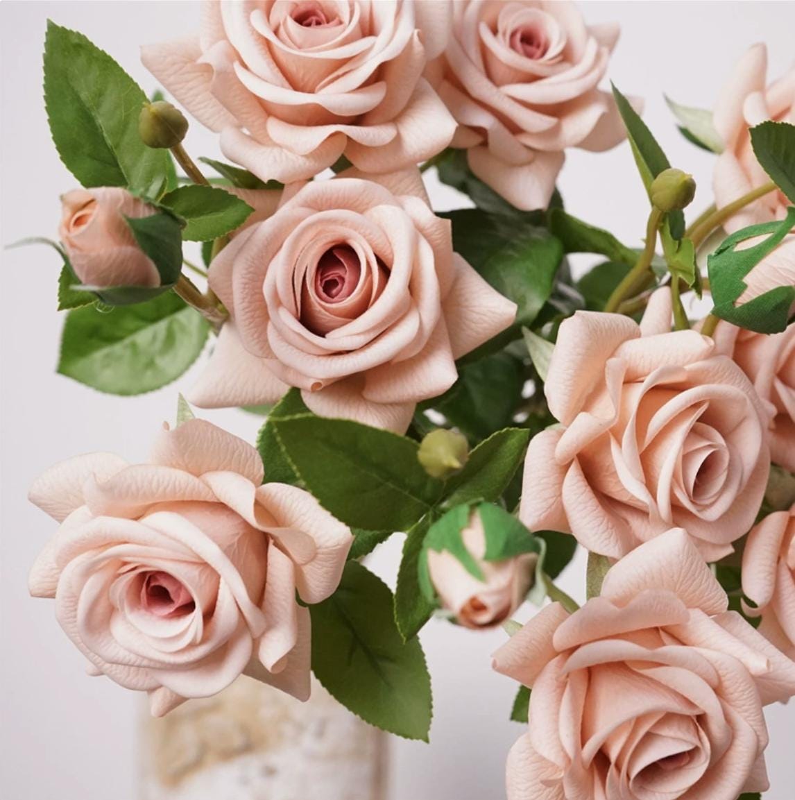 Silk Rose Stem, Romantic Floral Branch, Wedding Home Decor, Photography Props