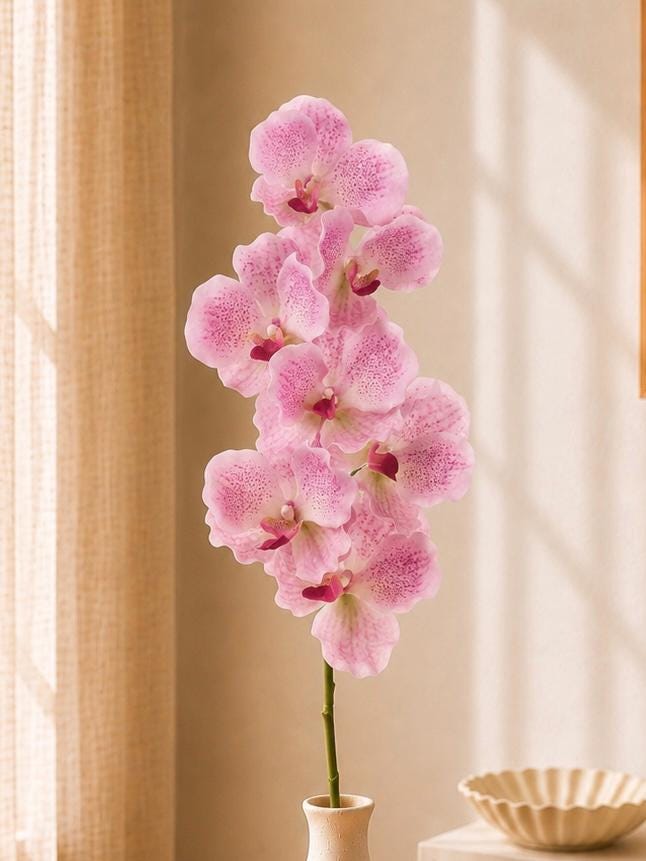 Real Touch Phalaenopsis Orchid Stem Faux Silk Flower for Vase Decor and Wedding Styling