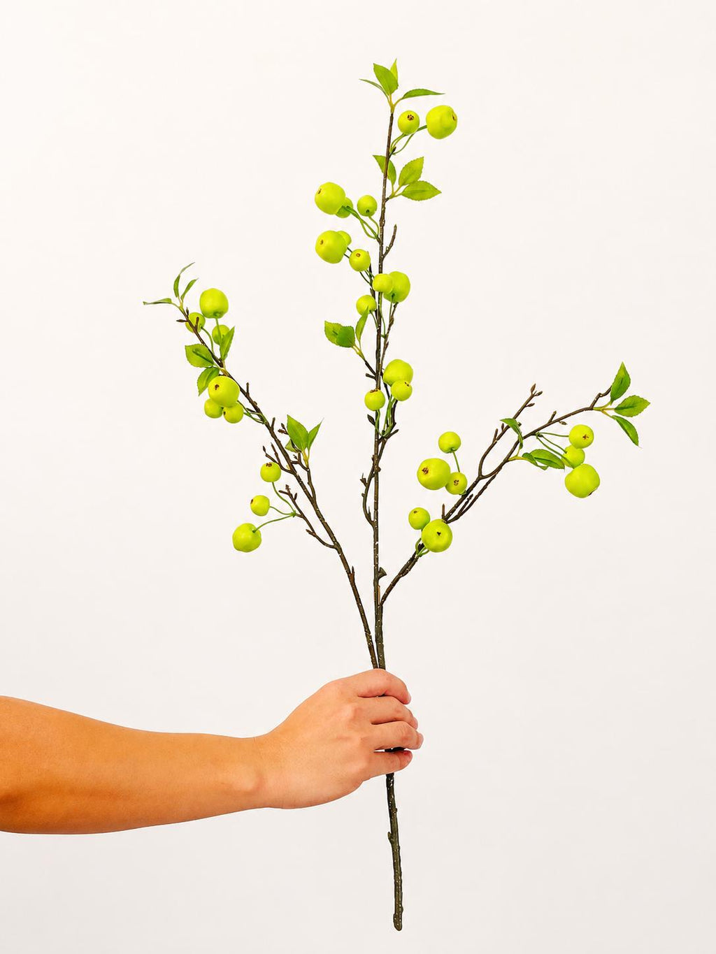 Green Apple Branches Faux Fruit Stems