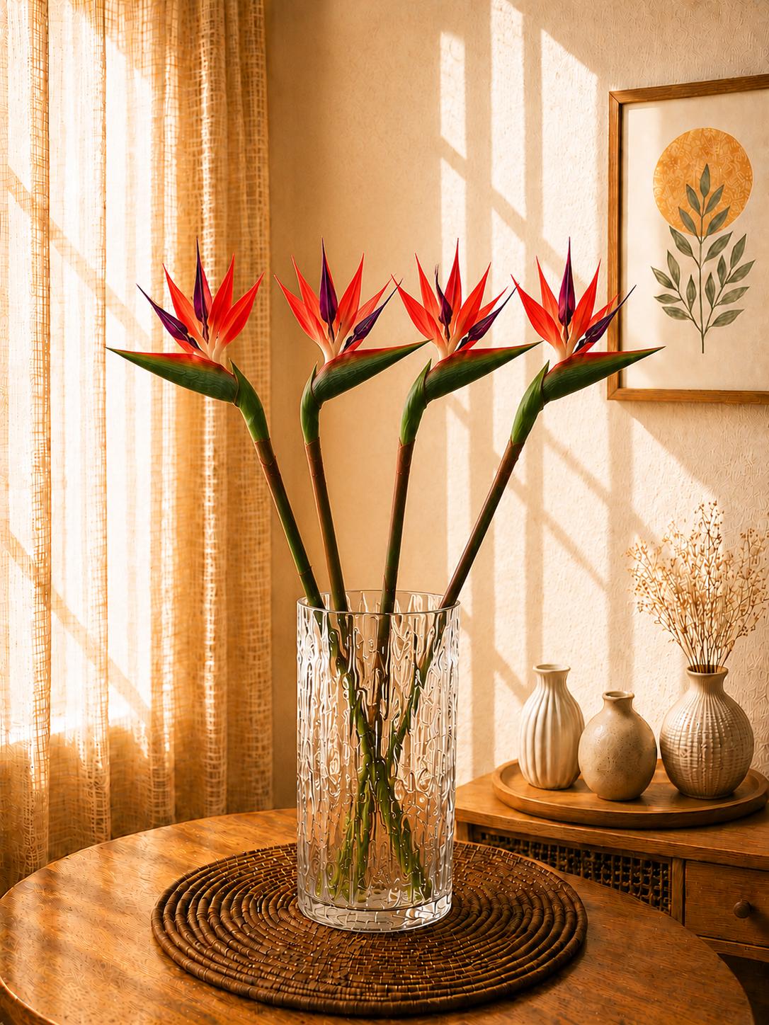 Faux Bird of Paradise Stem: Tropical Flower for Vase Decor, Wedding Styling