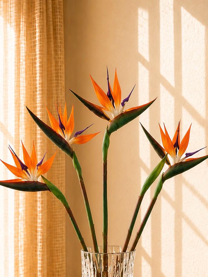 Faux Bird of Paradise Stem: Tropical Flower for Vase Decor, Wedding Styling