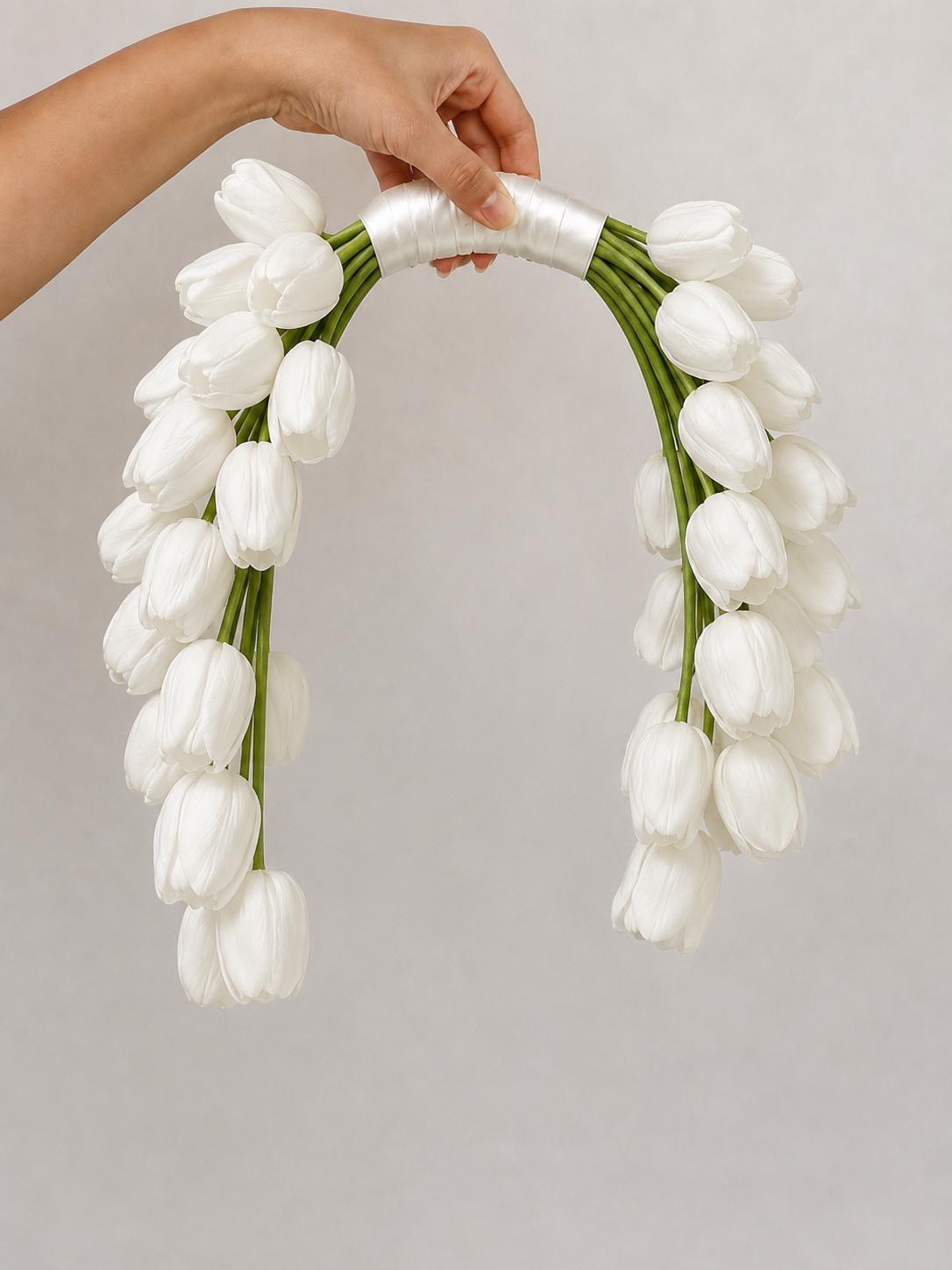 Handheld Moon Bending Tulips Bouquet