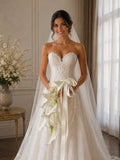 Cascading Calla Lily Wedding Bouquet with Pearls