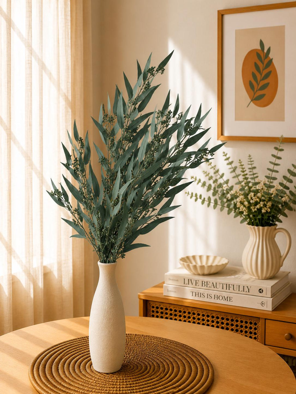 Preserved Millet Leaves Bunch Dried Greenery for Vase Decor and Home Styling