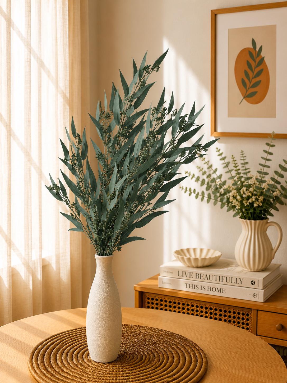 Preserved Millet Leaves Bunch Dried Greenery for Vase Decor and Home Styling