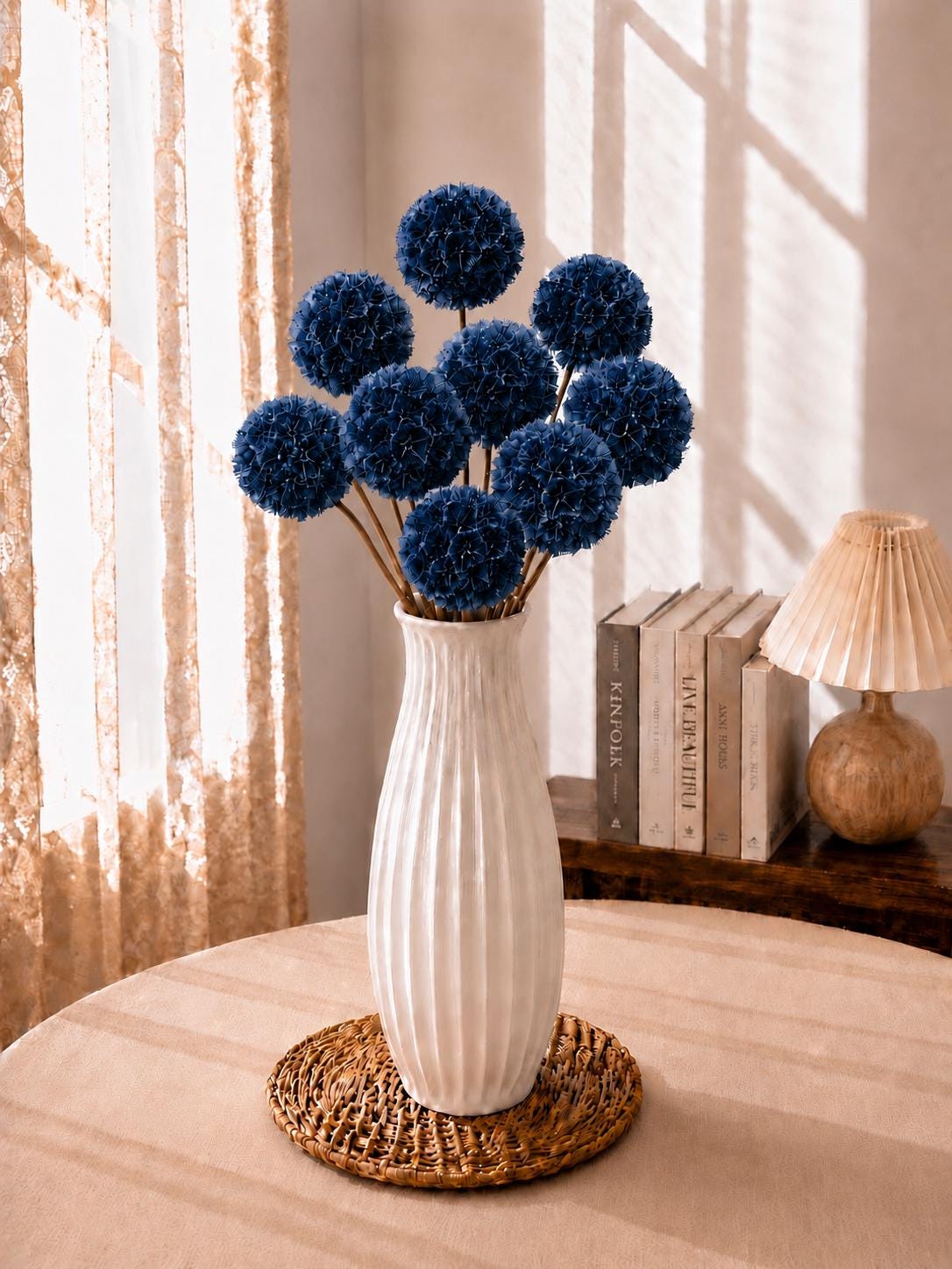 10 Stems Dried Scabiosa Pods Bouquet Preserved Natural Botanical Stems Floral Decor