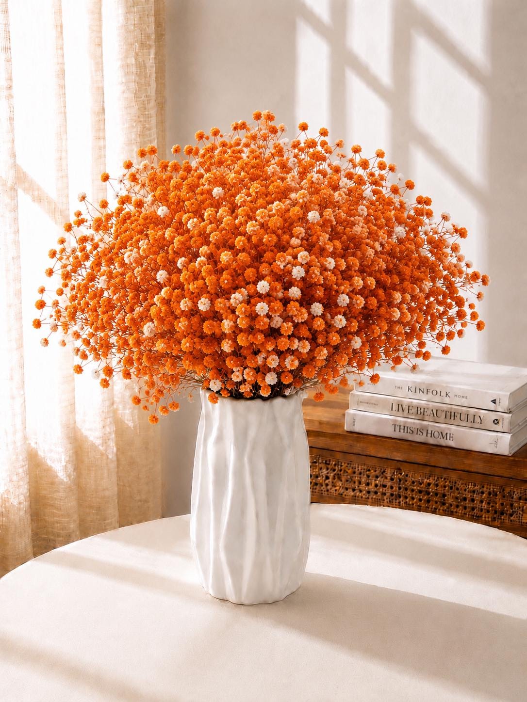 Dried Baby’s Breath Bouquet Preserved Gypsophila Flowers Pastel Floral Decor