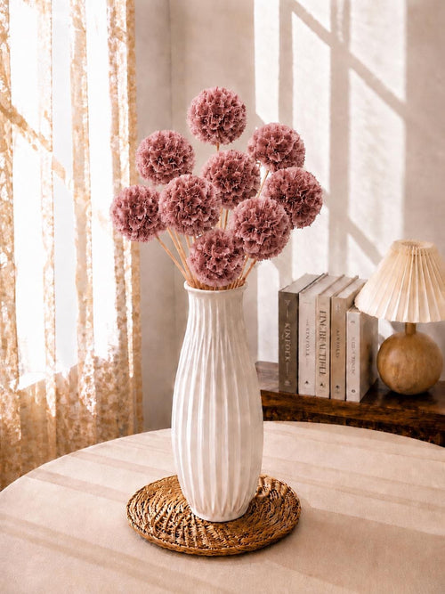 10 Stems Dried Scabiosa Pods Bouquet Preserved Natural Botanical Stems Floral Decor
