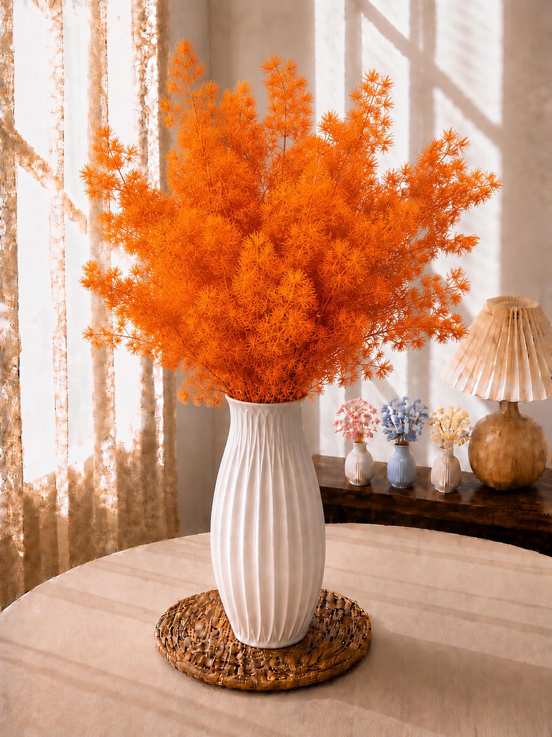 Preserved Ming Fern Branches: Feathery Floral Filler, 10-15cm Branches, Various Colors